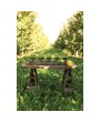 Rustic Wood & Metal Votive Holder – 5 Glass Votives for Cozy Ambiance