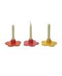 Stoneware Flower Shaped Taper Holder – Elegant Candle Holder
