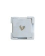 Marble Coasters with Heart Inlay & Holder – Elegant Set of 5