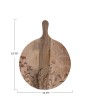 Mango Wood Cheese Board with Laser Etched Botanicals