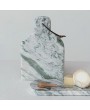 Marble Cheese Board with Canape Knife – Green Melange, Set of 2