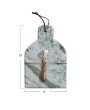 Marble Cheese Board with Canape Knife – Green Melange, Set of 2