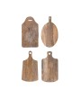 Mango Wood Cheese Board & Canape Knife Set – Natural, Set of 2