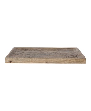 Mango Wood Charcuterie & Cheese Board with Etched Serving Guide