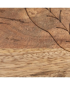 Mango Wood Lemon-Shaped Cheese Board with Laser-Etched Design