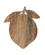 Mango Wood Lemon-Shaped Cheese Board with Laser-Etched Design