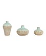 Distressed Terracotta Vases – Set of 3, Rustic Crackle Glaze