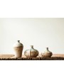 Distressed Terracotta Vases – Set of 3, Rustic Crackle Glaze