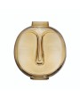 Chartreuse Glass Vase with Face – Unique Decorative Accent