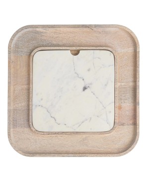 Mango Wood & Marble Serving Board Set – Elegant & Functional