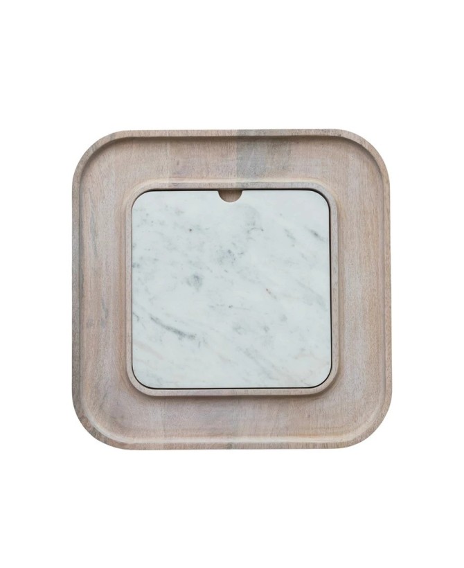 Mango Wood & Marble Serving Board Set – Elegant & Functional
