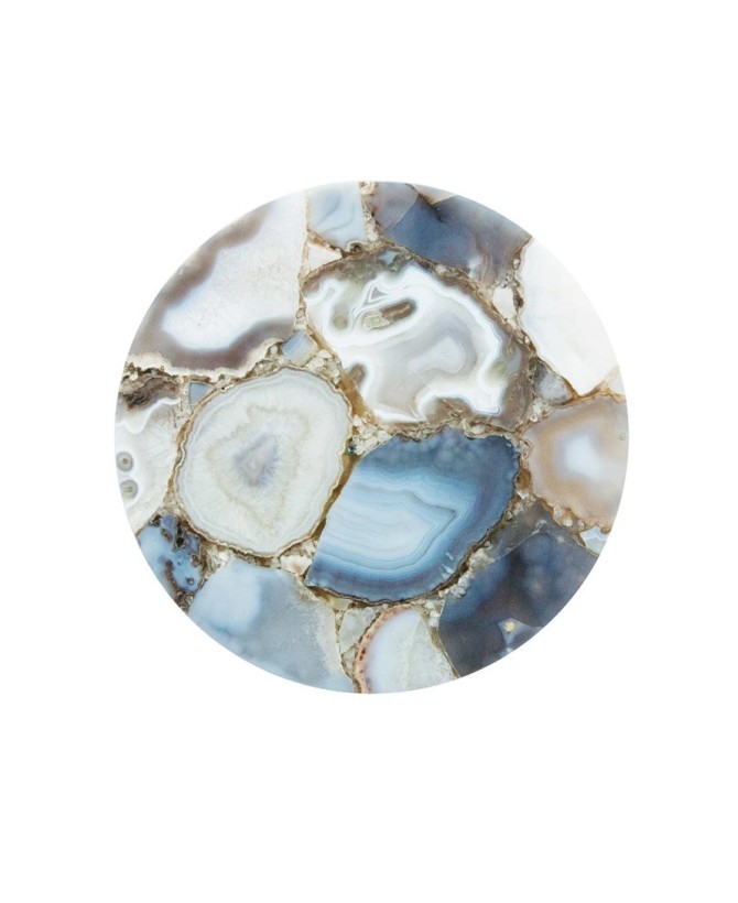 Multi-Color Agate Round Cheese/Serving Board – Unique & Elegant