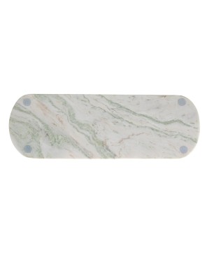 18" Oval Marble Cheese/Serving Board – Unique Green Mélange Design