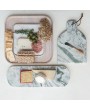 18" Oval Marble Cheese/Serving Board – Unique Green Mélange Design