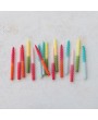 Fuchsia & Orange Ombre Twisted Taper Candles – Set of 2