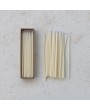 Unscented Thin Taper Candles – Set of 36 Ivory Candles for Events