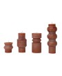 Unscented Totem Pillar Candle – Sculptural Spice Color Home Décor