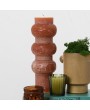 Unscented Totem Pillar Candle – Sculptural Spice Color Home Décor