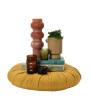 Unscented Totem Pillar Candle – Sculptural Spice Color Home Décor