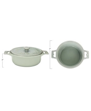 Brie Baker Set – Stoneware with Lid & Spreader for Baked Brie