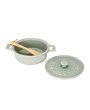 Brie Baker Set – Stoneware with Lid & Spreader for Baked Brie