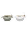 Brie Baker Set – Stoneware with Lid & Spreader for Baked Brie
