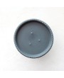 Hobnail Footed Bowl Candle – 3 Wick Unscented Teal Centerpiece
