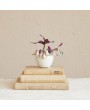 Stoneware Planter with Birds on Rim – Reactive Glaze