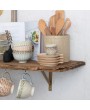 Stoneware Pinch Pot – Multi-Color, 4 Patterned Styles for Decor