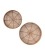 Hand-Woven Rattan Trays – Natural Decorative Set of 2 for Home Décor