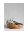 Hand-Woven Rattan Trays – Natural Decorative Set of 2 for Home Décor