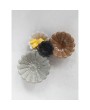 Stoneware Flower-Shaped Bowls, Reactive Glaze – Set of 4, Multi-Color