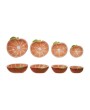 Hand-Painted Stoneware Clementine Measuring Cups – Set of 4