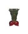 Vintage Radish Shaped Stoneware Wall Vase – Green & Red