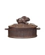 25 oz. Stoneware Rabbit Baker – Rustic Reactive Glaze Finish