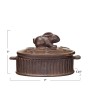 25 oz. Stoneware Rabbit Baker – Rustic Reactive Glaze Finish