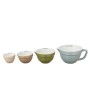 Stoneware Batter Bowl Measuring Cups, Multi-Color, Set of 4 – Farmhous
