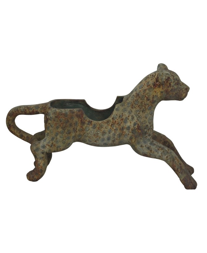 Decorative Carousel Leopard Shaped Container - Vintage Reproduction