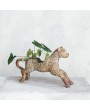 Decorative Carousel Leopard Shaped Container - Vintage Reproduction