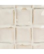 Stoneware Planter with Woven Pattern – White, Holds 6" Pot