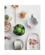 Hand-Painted Stoneware Flower Prep Bowls – Set of 4, Multi-Color