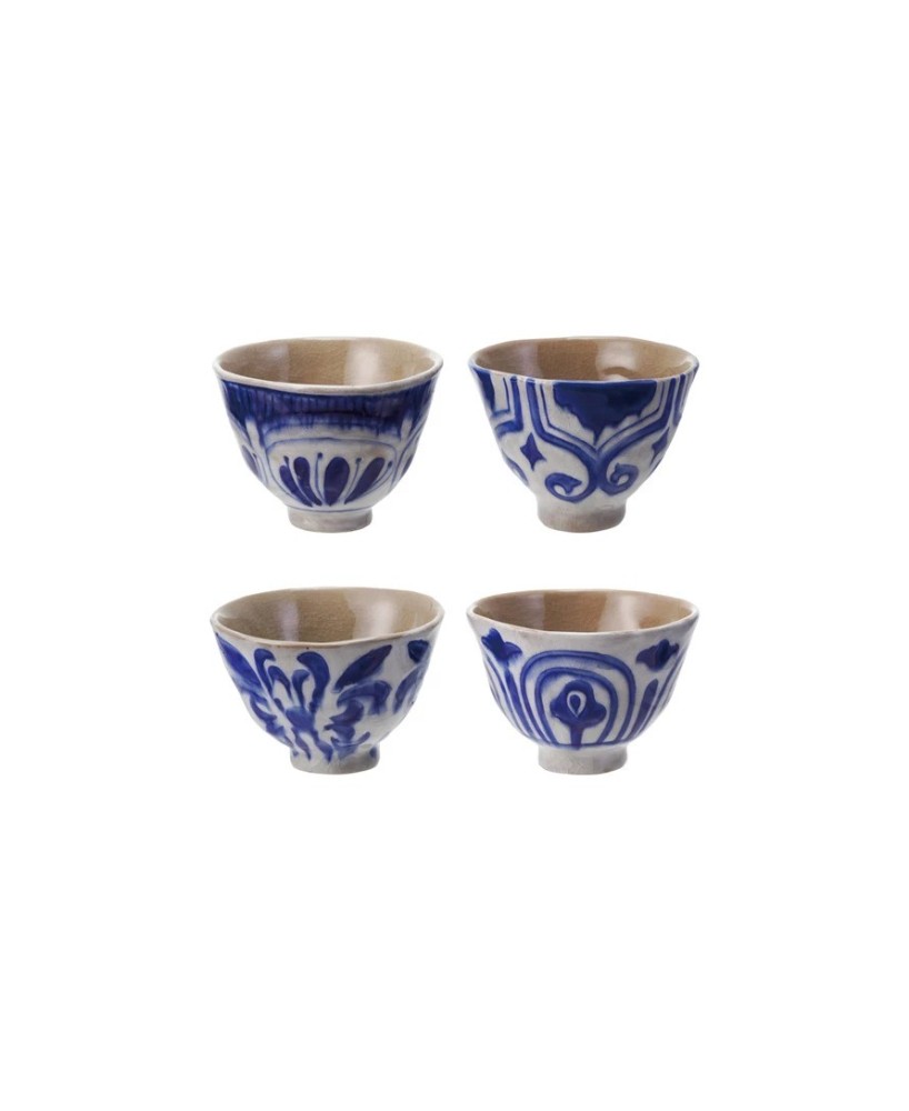 10 oz. Hand-Painted Stoneware Bowl/Teacup – Blue & White Crackle Glaze 10 oz. Hand-Painted Stoneware Bowl/Teacup – Blue & White Crackle Glaze