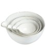 Stoneware Batter Bowls with Reactive Glaze – Set of 4, Farmhouse Style