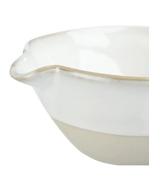 Stoneware Batter Bowls with Reactive Glaze – Set of 4, Farmhouse Style
