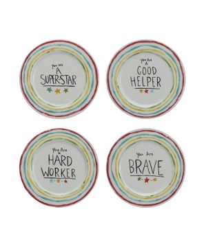 8" Stoneware Celebration Plate – Stars & Stripes, Food-Safe