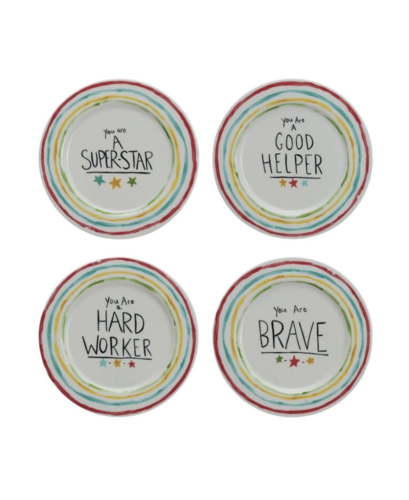 8" Stoneware Celebration Plate – Stars & Stripes, Food-Safe 8" Stoneware Celebration Plate – Stars & Stripes, Food-Safe