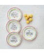 8" Stoneware Celebration Plate – Stars & Stripes, Food-Safe