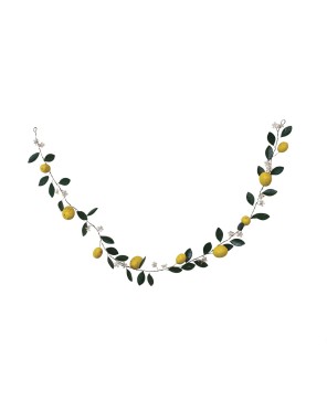 Vintage Hand-Painted Metal Lemon Garland – Farmhouse & Cottagecore