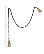 Paulownia Wood Bead Garland with Jute Tassels – Rustic Home Décor