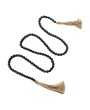Paulownia Wood Bead Garland with Jute Tassels – Rustic Home Décor